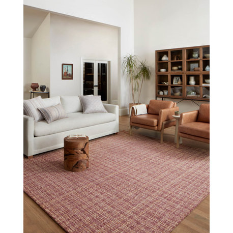 Chris Loves Julia x Loloi Polly Berry/Natural 5'-0" x 7'-6" Area Rug