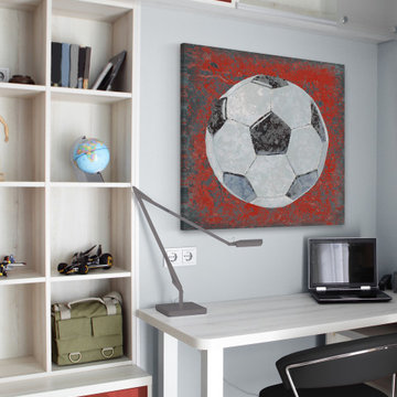 "Grunge Sporting IV" Painting Print on Wrapped Canvas