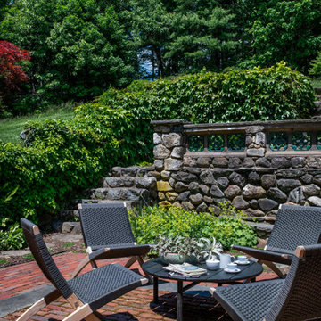 Historic Garden Patio with Stone Wall and Flexible Seating