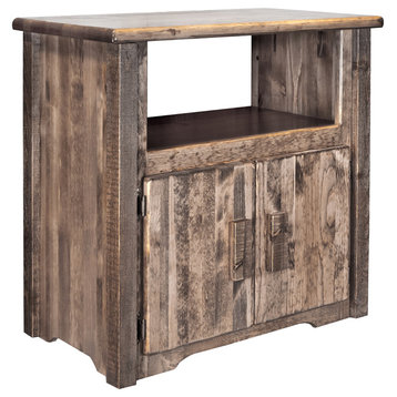 Montana Woodworks Homestead Transitional Wood Utility Stand in Brown