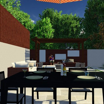 Modern Backyard | Lap Pool and Custom Pergola