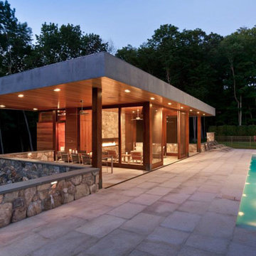 Modern poolhouse
