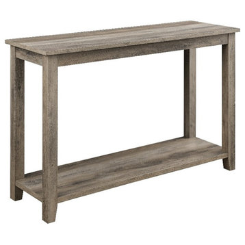 48" Indoor Coastal Wood Sofa Table - Gray Wash