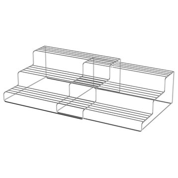 Spice Rack-Adjustable, Expandable 3 Tier Organizer Storage Shelves
