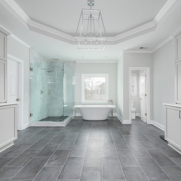 A Spacious Master Bathroom with Freestanding Tub - Alpharetta