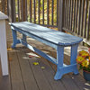 Carolina Preserves 4-Seat Bench Without Back, Forest Green Wash
