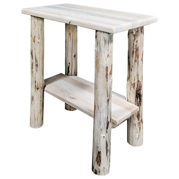 Montana Woodworks Transitional Wood Chairside Table in Natural