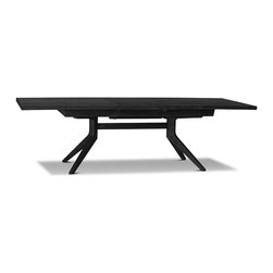 Brownstone Furniture Palmer Mink Extension Modern Trestle Dining - Dining Tables