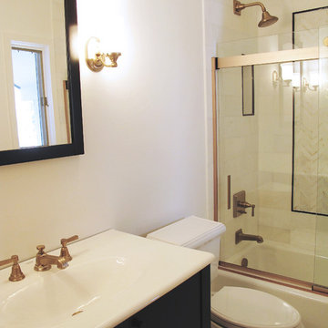 White Marble Guest Bath - Oakbrook Re-Model