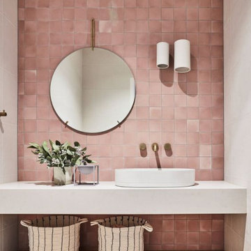 Proposition zelliges rose pour la salle de bain