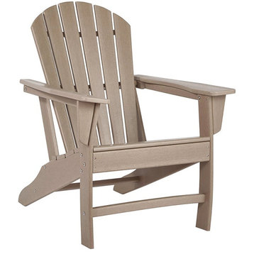 Ashley Furniture Sundown Treasure Adirondack Chair in Grayish Brown