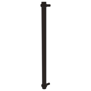 18" Refrigerator Pull With Twist Accents, Oil Rubbed Bronze