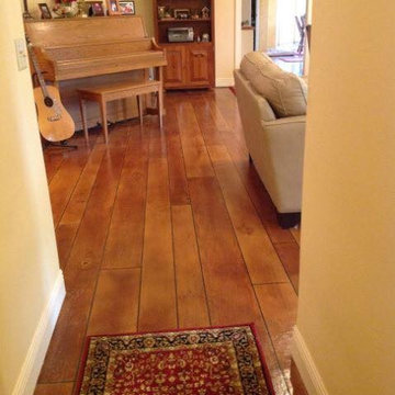 Rustic Hardwood Concrete Floor