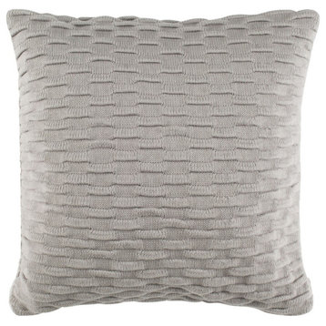 Safavieh Noela Knit Pillow Light Grey 20" X 20"