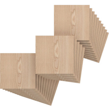 7 .75"Wx7 .75"Hx.375"T Wood Hobby Boards, Red Oak, 25-Pack