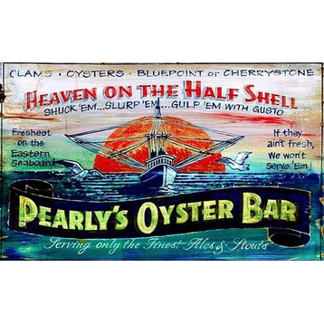 Vintage Signs Pearly's Oyster Bar Large, 32x20