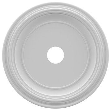 22"OD x 3 1/2"ID x 1 1/2"P Traditional Thermoformed PVC Ceiling Medallion