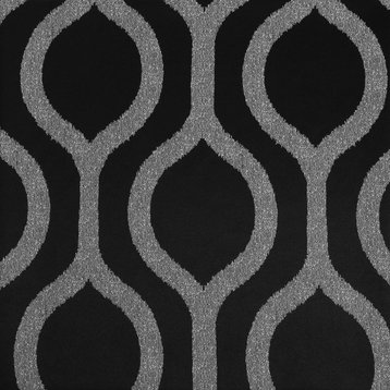 Cordon Black Blackout Room Darkening Fabric Sample, 4"x4"