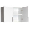 Prepac Elite Storage 32" Topper and Wall Cabinet with 2 Doors