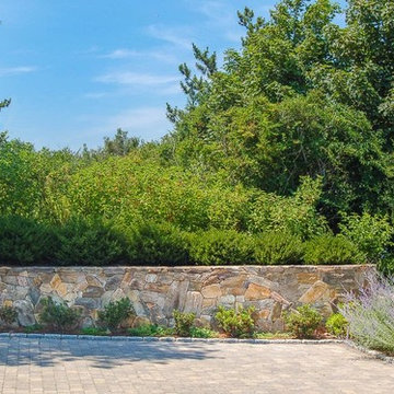 Stone Veneer Wall and Driveway On Cape Cod, Chatham MA