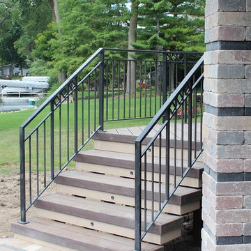 Iron and Glass Rail for Lakehouse
