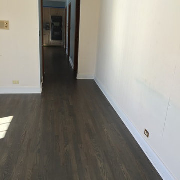 Dark Gray Wood Floors for Steven Brown in Mt. Prospect, IL.
