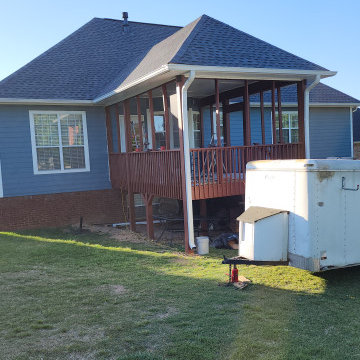 Screened and covered deck addition