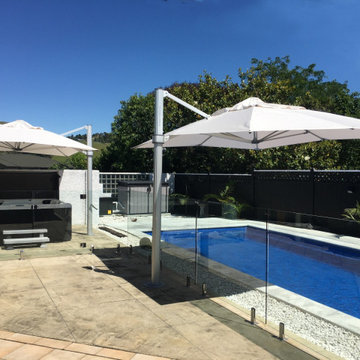 New Rectangle-Style Outdoor Umbrellas for Poolside Haven