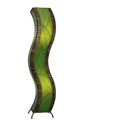 Eangee Home Designs Wave Floor Lamp | Green - Floor Lamps