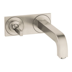 Axor Citterio Wall-Mounted Single-Handle Faucet Trim w/Base Plate - Bathroom Sink Faucets