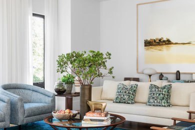 Example of a trendy living room design in Atlanta