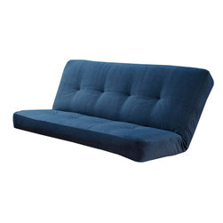 Series Futon Mattress with premium Cover in Broadway Blue Jean - Futon Mattresses