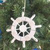 Rustic White Decorative Ship Wheel Christmas Tree Ornament 6'', Christmas Tree