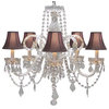 Crystal Chandelier With Shades, Black