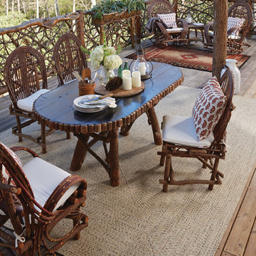 Sea Pottery Concentric Rectangle Braided Rugs, Sandy Beach