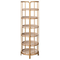 Odette Retractable Round Bookcase Bookshelf