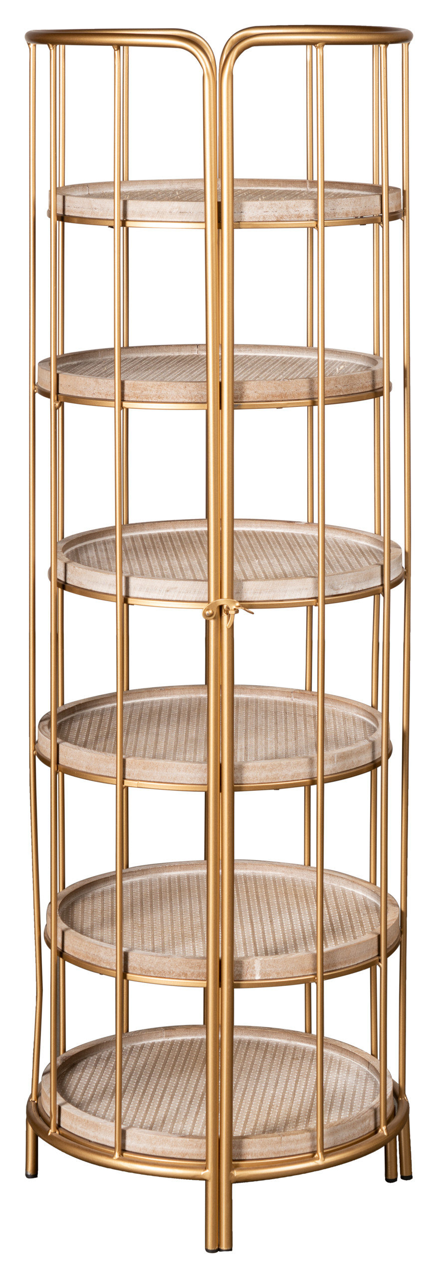 Odette Retractable Round Bookcase Bookshelf