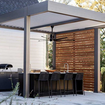Azenco R-BLADE™ + Custom Wood Privacy Integrationv