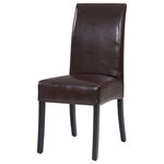 New Pacific Direct - Valencia Dining Side Chair, Brown, Bicast Leather - Valencia Leather Chair – Add a bit of quiet glamour to any transitional or contemporary décor with the Valencia Chair. Use them together in your dining room as side chairs for a sophisticated look or singly as an accent chair in your foyer or living room. Fully assembled, available in other color and upholstery options, set of 2.