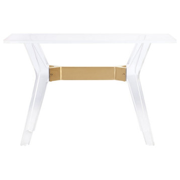 Safavieh Couture Werner Acrylic Console Table Brass