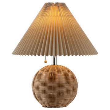 JONATHAN Y Lighting JYL1145 Aksel 17" Tall LED Vase Table Lamp - Natural