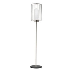 Nova - Nova Watson Antique Nickel Modern Steel Cage Floor Lamp - Floor Lamps
