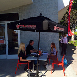 Customer Photo: Restaurant Logo Market Umbrella - Outdoor Umbrellas