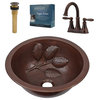 Newton Undermount/Drop-In Copper Sink Kit With Pfister Faucet and Drain