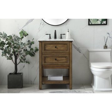22" Transitional Driftwood-Light Bathroom Vanity