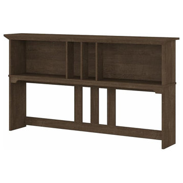 Salinas 60W Hutch for L Shaped Desk in Ash Brown - Engineered Wood