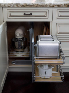KItchenAid Mixer Storage in Corner Base Cabinet