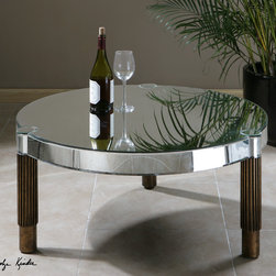 Eleni Mirrored Round Coffee Table - Coffee Tables