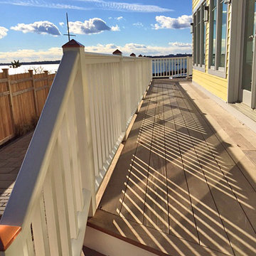 Curved Deck Railing in Quincy, MA