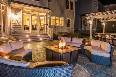 Elegant backyard patio photo in New York